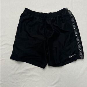 Nike Black Swim Shorts with Logo Trim